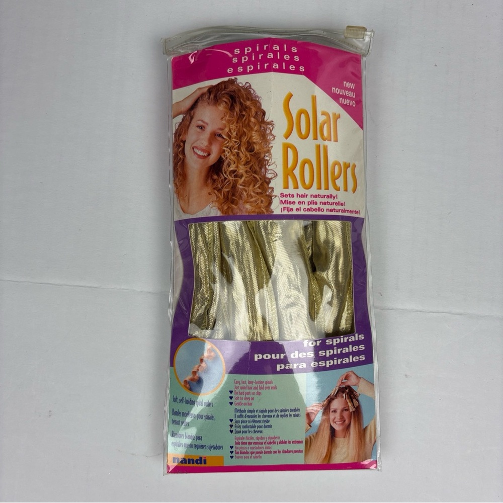 Vintage Nandi Solar Rollers 2001 Hair Style 8 Pk Soft Bend Self Holding No Heat